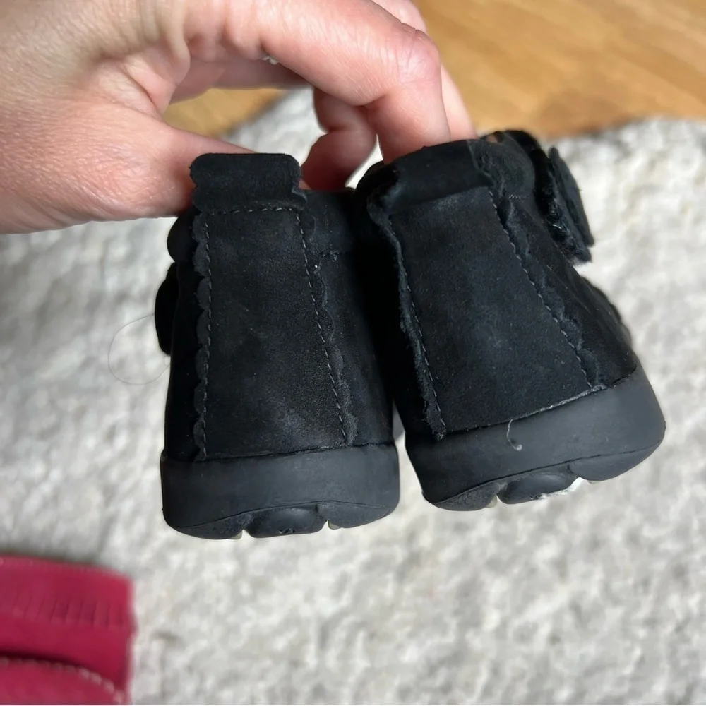 Stride Rite: Girl's Black Suede Baby Dress Special Occasion Fall Booties Sz 5M